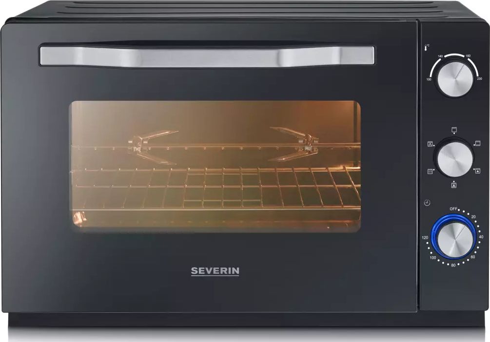 Severin TO 2065 - Four électrique avec plaques chauffantes - 30 litres - 2500 Watt - noir pas cher