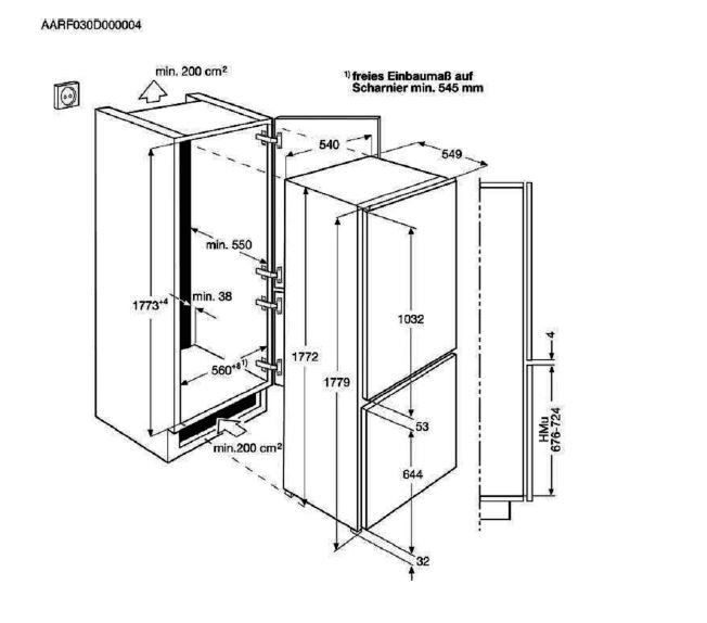 FAURE Réfrigérateur congélateur encastrable FNLX18FS1