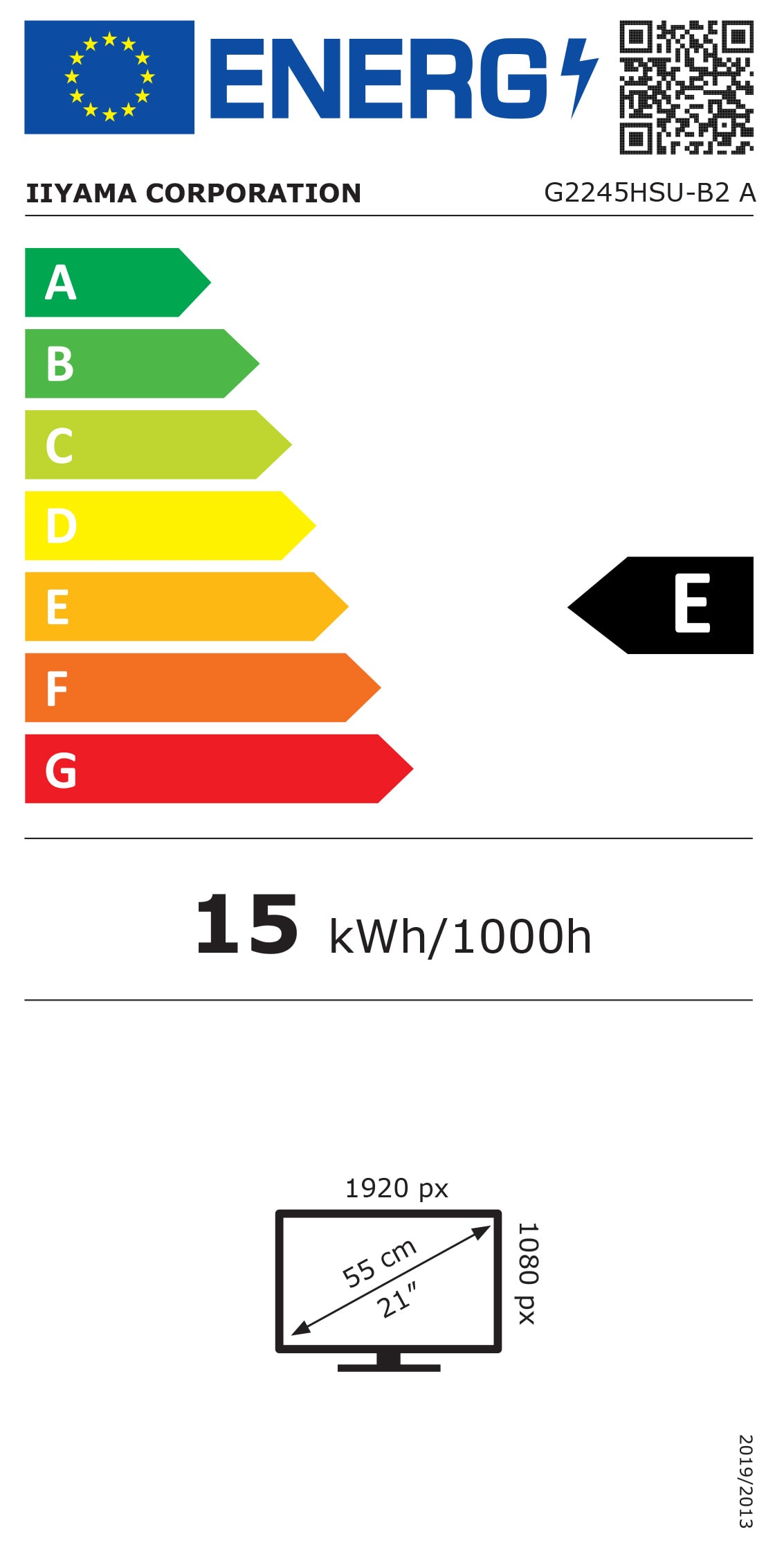 Ecran 21.5 pouces Full HD IIYAMA  - IIG2245HSUB2
