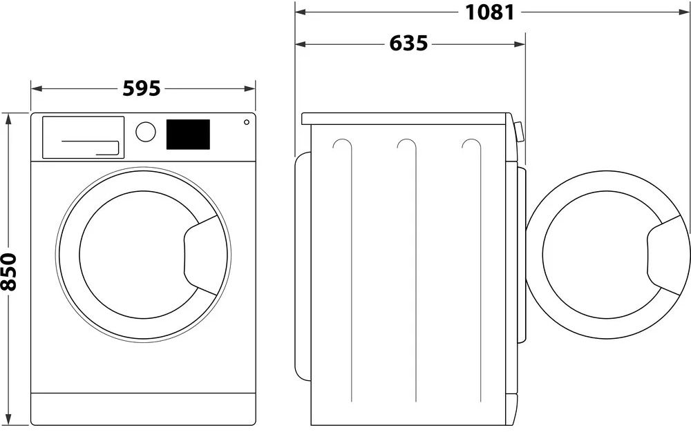 Lave linge Frontal WHIRLPOOL 10kg 1400trs/min Blanc - FFBD10469BSVFR