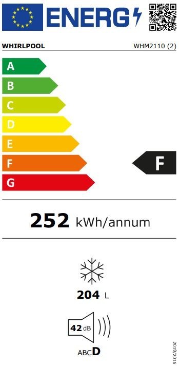 Congélateur coffre WHIRLPOOL 204L Blanc - WHM2110