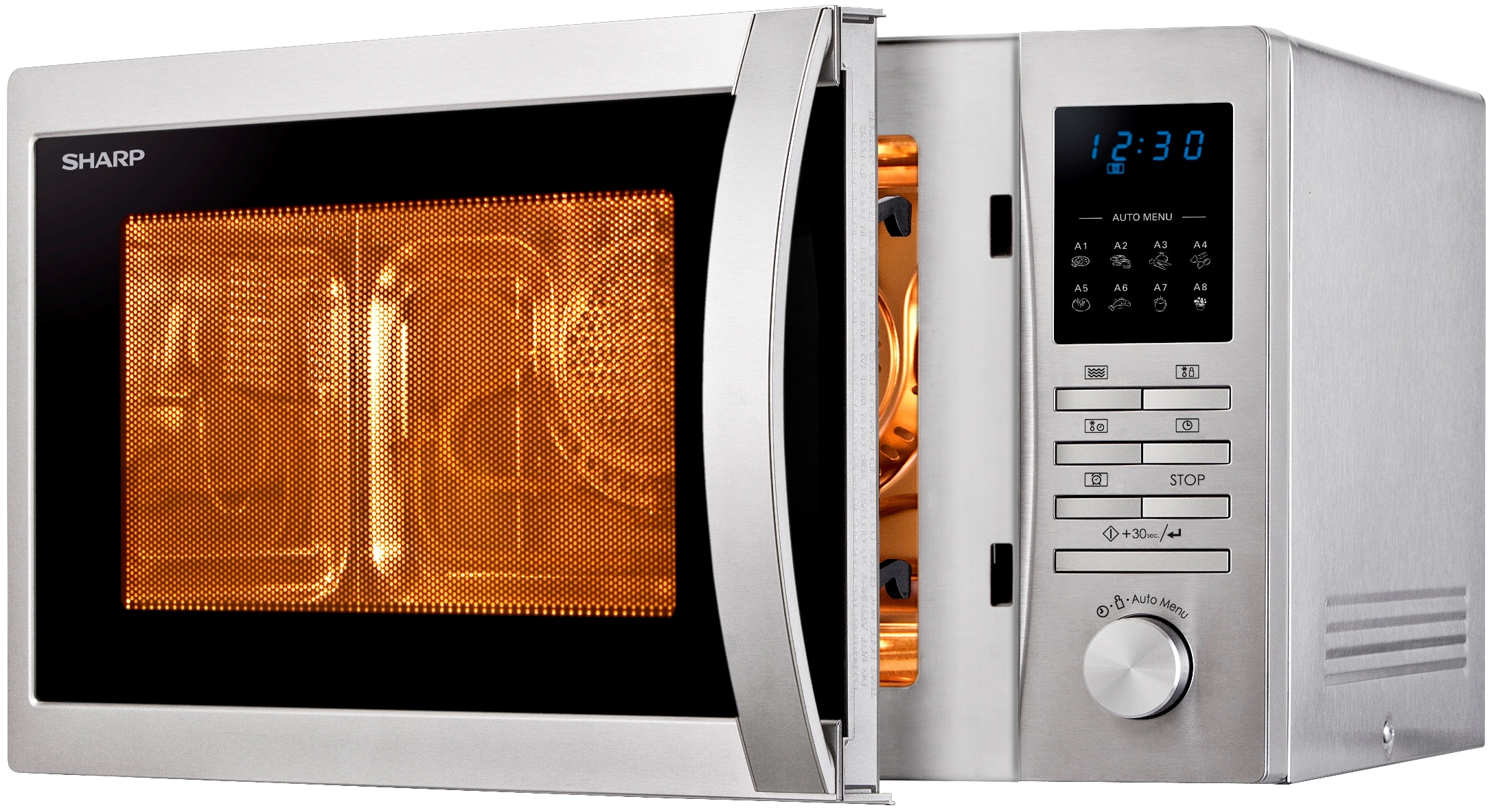 Micro ondes SHARP 900W 25L Inox - R322STW