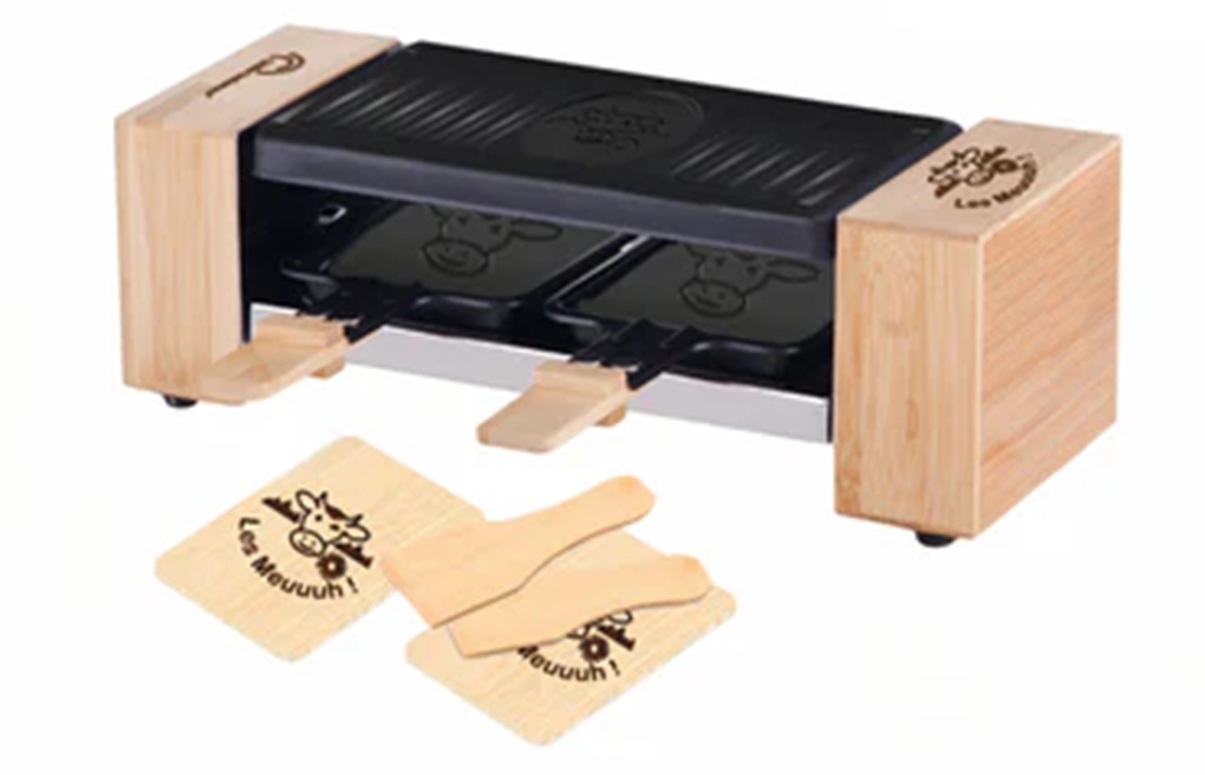 Raclette Multifonction LITTLE BALANCE 2 personnes 320W Bois 8618