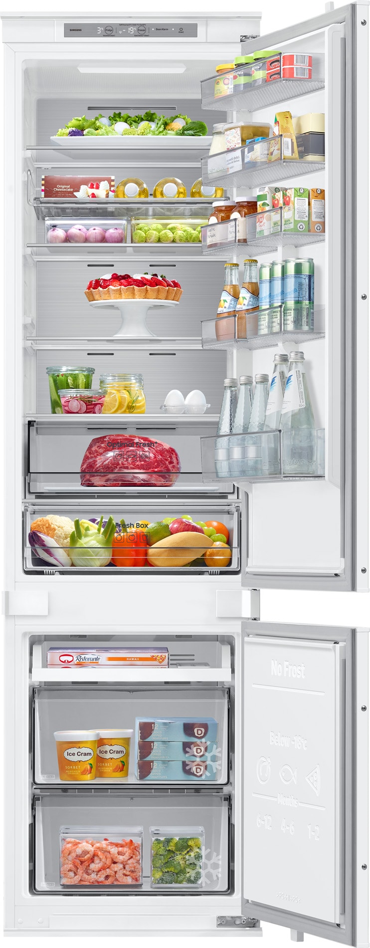Réfrigérateur congélateur encastrable SAMSUNG Froid ventilé 298L Blanc - BRB80F30AES0