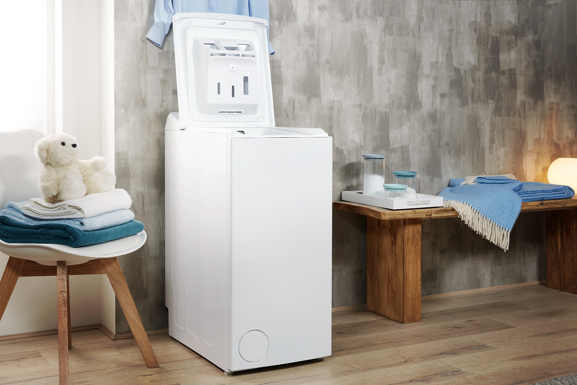 INDESIT Lave linge Top 5kg - BTWL50300FRN