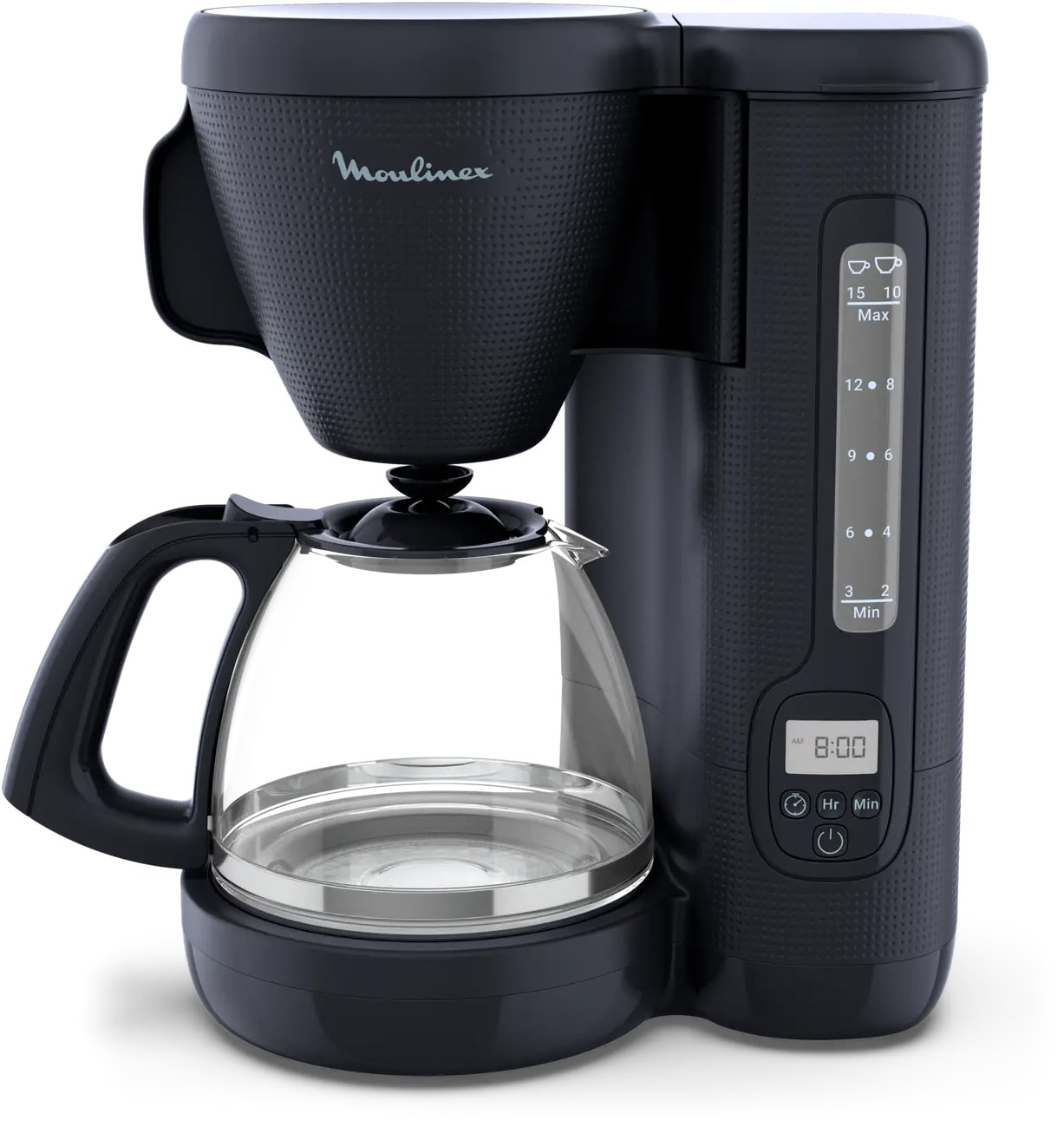 Cafetière MOULINEX Programmable 1,25L 15 tasses Noir FG2M2810