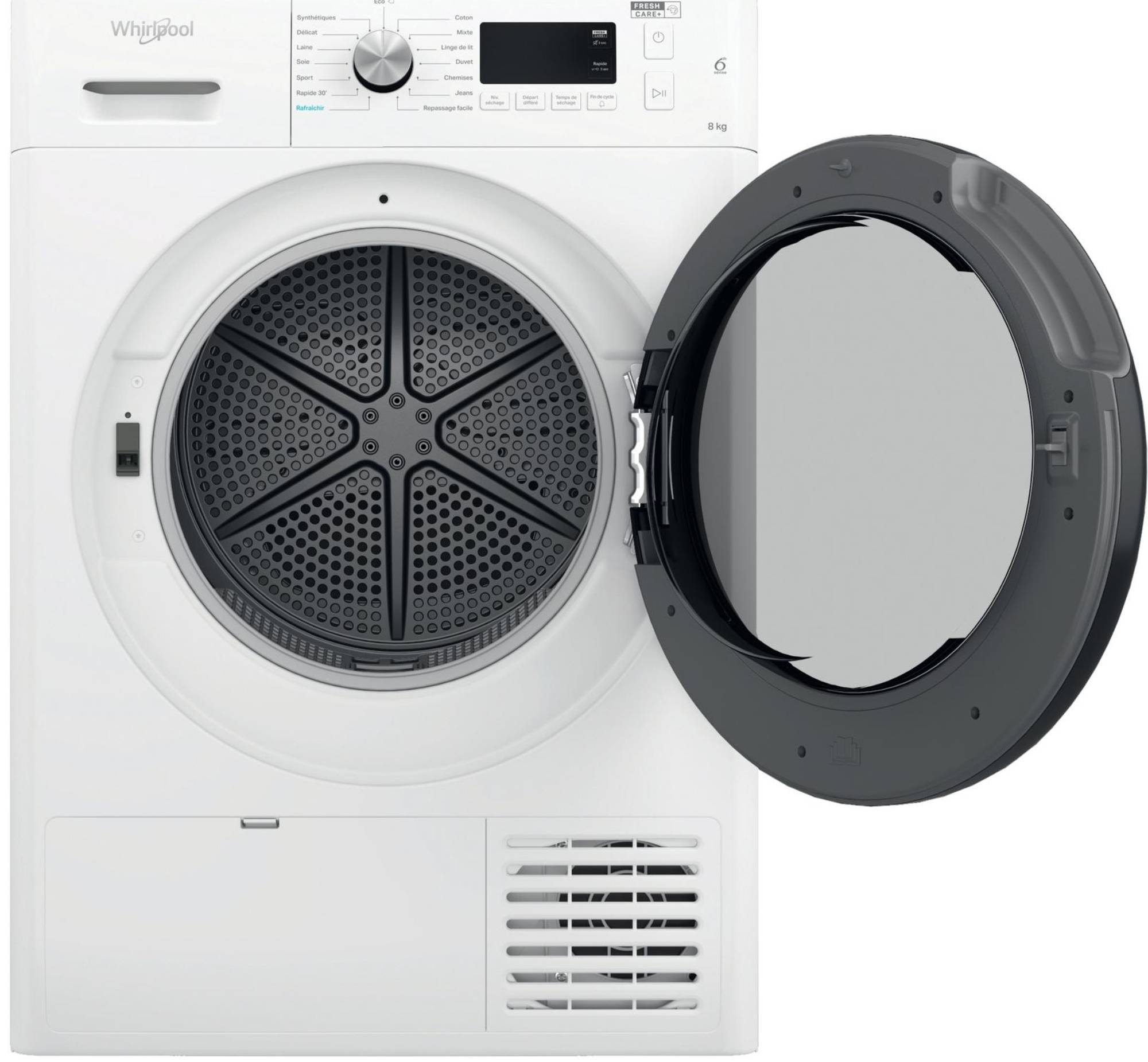Sèche-linge pompe à chaleur WHIRLPOOL Fresh Care + 15 programmes 8Kg Blanc - FFTM1182BFRR Sèche-linge pompe à chaleur WHIRLPOOL Fresh Care + 15 programmes 8Kg Blanc - FFTM1182BFRR