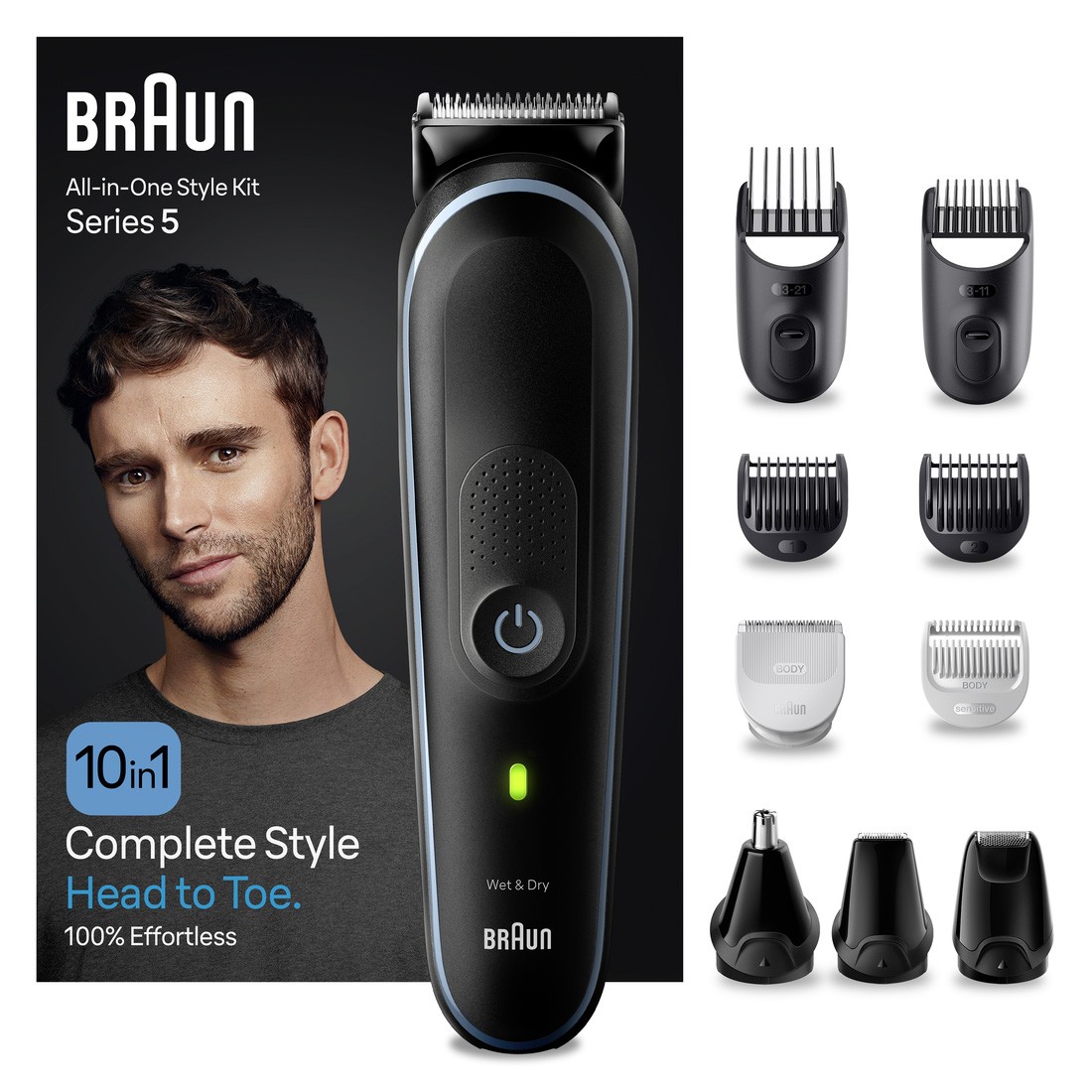 Tondeuse multifonction BRAUN Series 5 multigroomer 10 en 1 - MGK5445