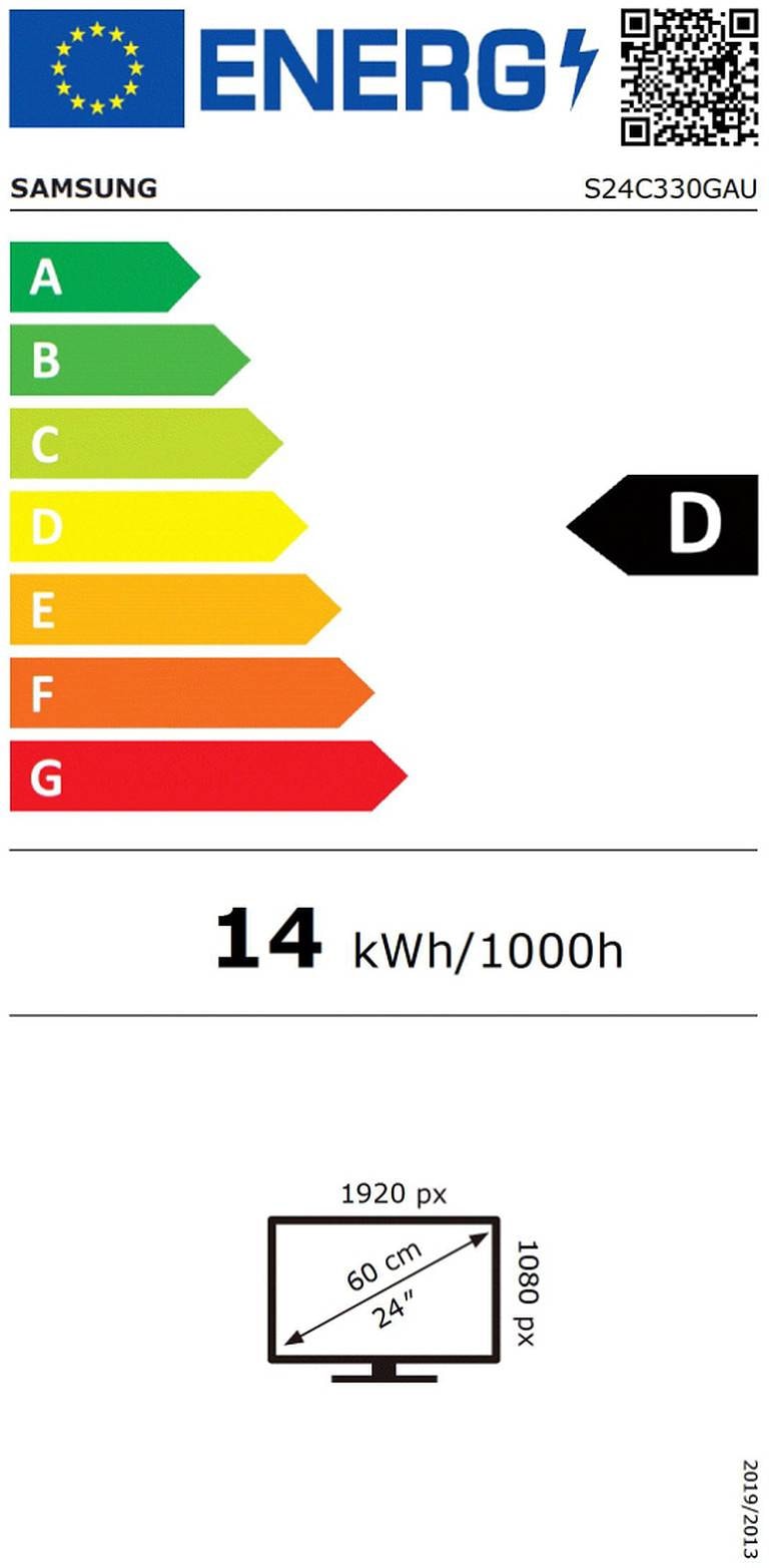 Ecran 24 pouces Full HD SAMSUNG IPS, 100Hz, 1ms, Noir - LS24C330GAUXEN