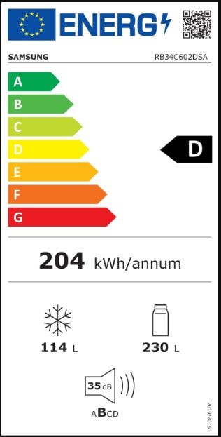 Réfrigérateur congélateur bas SAMSUNG  - RB34C602DSA