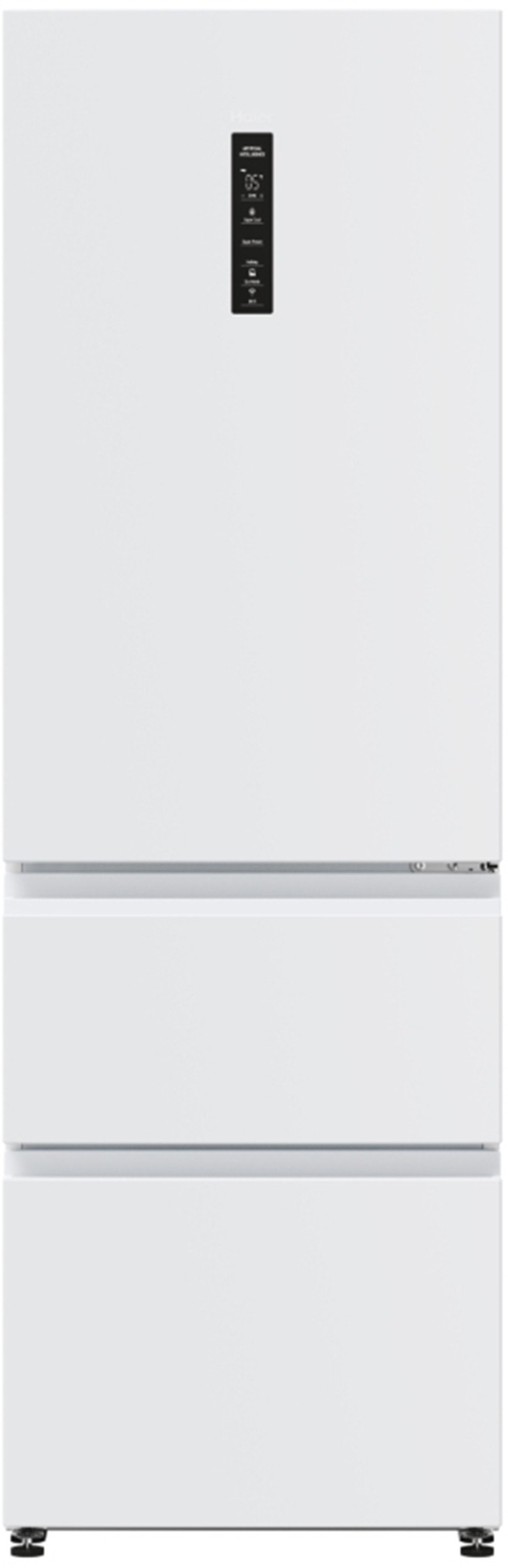 Réfrigérateur congélateur bas HAIER Total No Frost 360L Effet Inox HTW5618ENPW