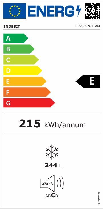Congélateur armoire INDESIT  - FINS1261W4