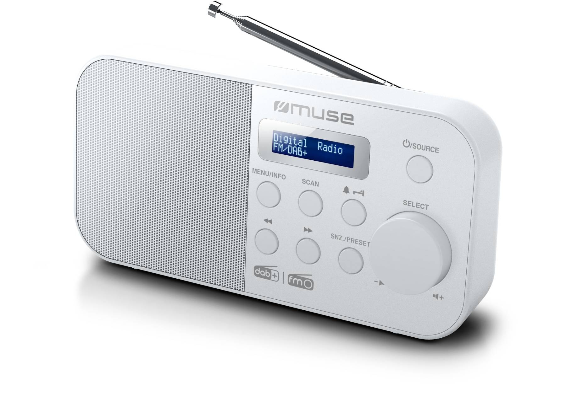 Radio DAB+ MUSE Batterie Blanc M-109DBW