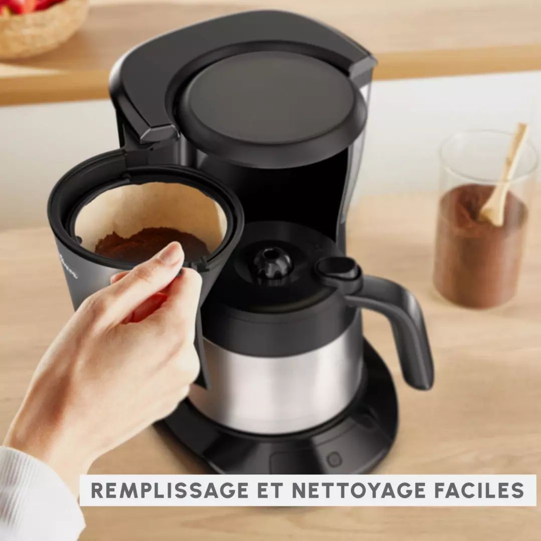 Cafetière MOULINEX Isotherme 0.9L 12 tasses Inox - FT5S0DE0