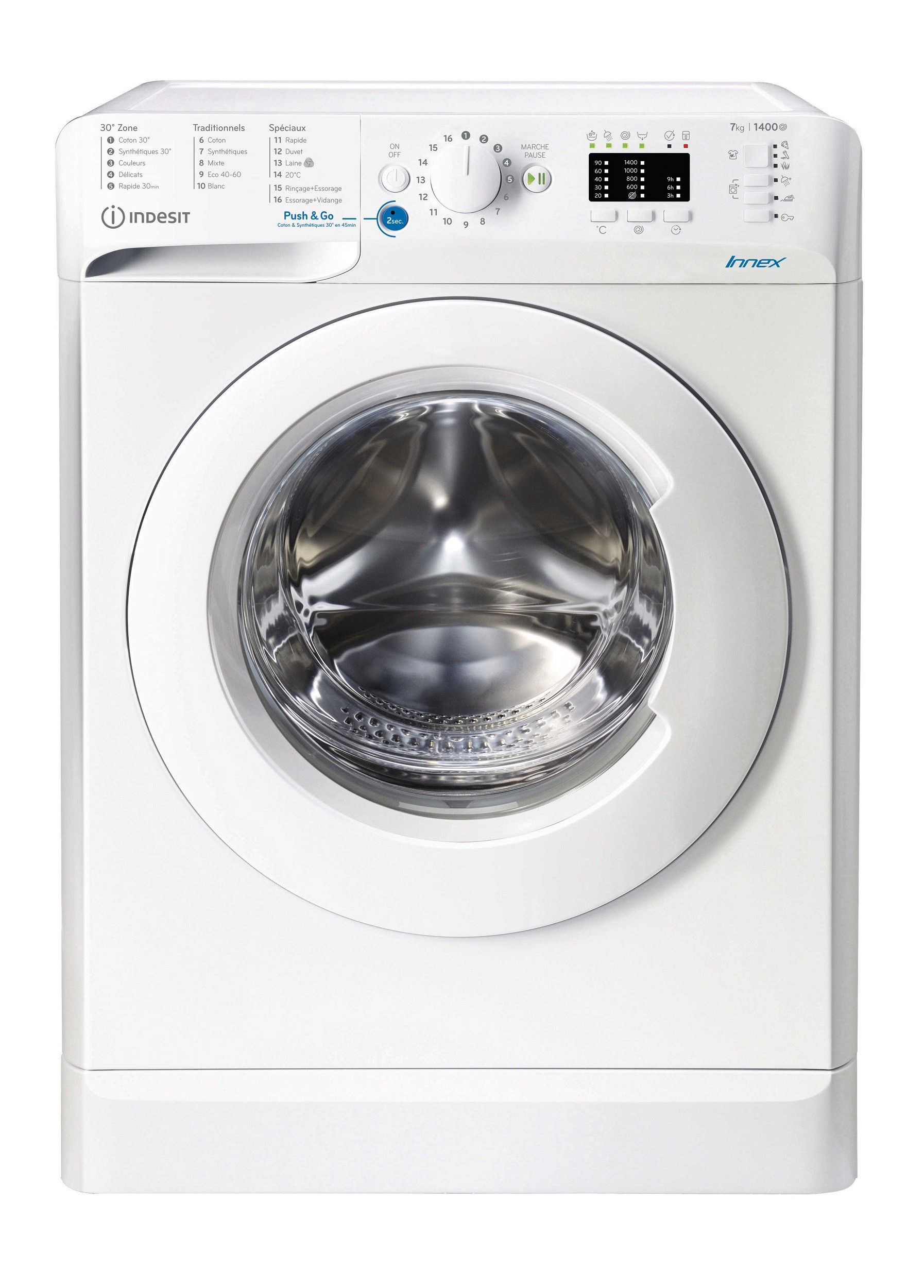 INDESIT Lave linge Frontal BWA71452WFRN 7kg - BWA71452WFRN