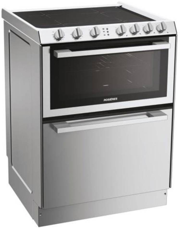 Combiné cuisson - lavage ROSIERES 4 Foyers four 38L Lave vaisselle 6 couverts Inox - TRV60NOIN/1