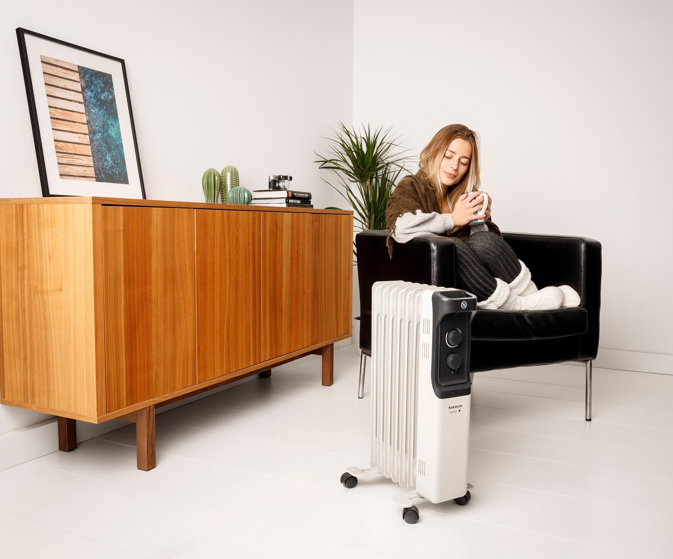 Radiateur bain d'huile TAURUS ALPATEC 1500W 15m² Gris et noir - NEWDAKAR1500