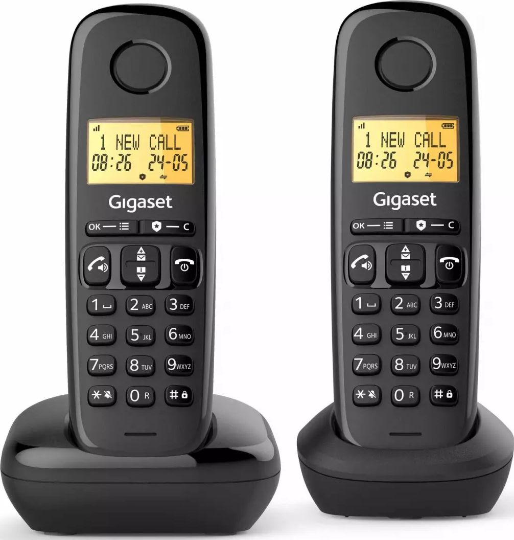 Téléphone sans fil GIGASET Duo 50 contacts Noir BASIC100DUONOIR