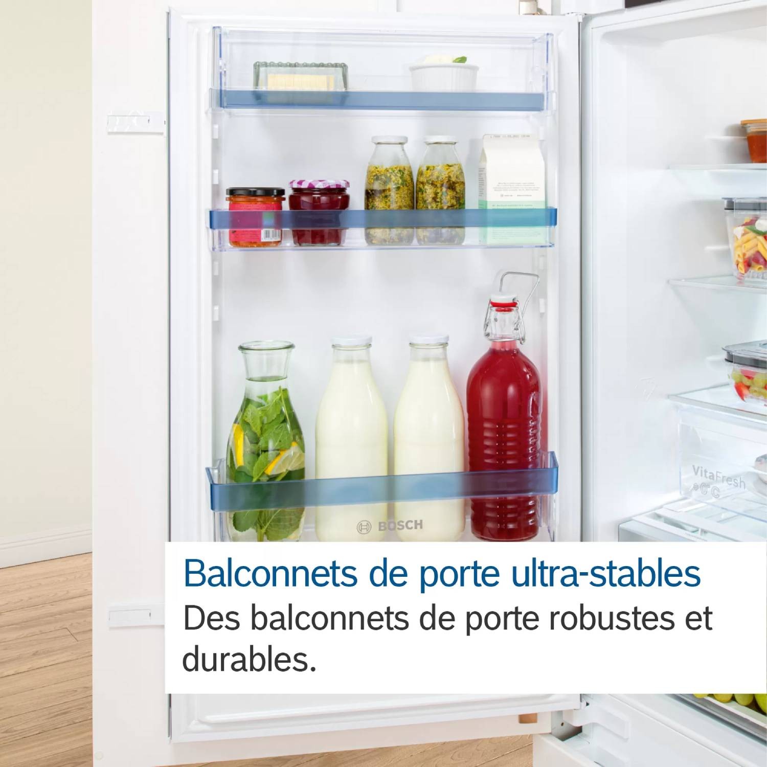 BOSCH Réfrigérateur encastrable 1 porte Série 4 Fresh Sense 172L  - KIL42VFE0
