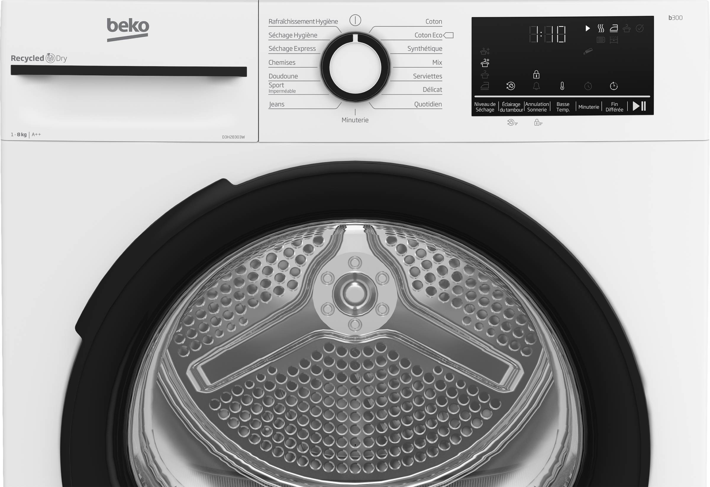 Sèche linge Condensation BEKO Eco Sense 8kg - D3H28303W