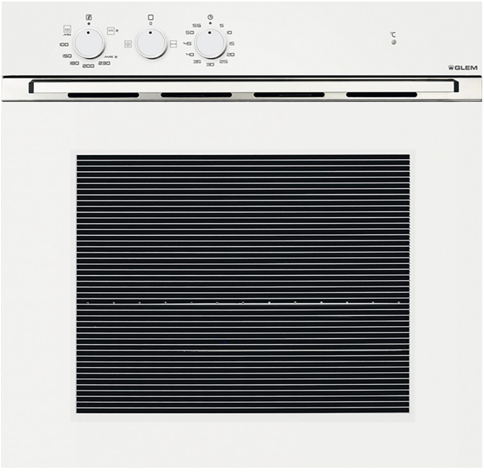 GLEM Four encastrable émail lisse four traditionnel 62L Blanc GFMG51WH GLEM Four encastrable émail lisse four traditionnel 62L Blanc GFMG51WH