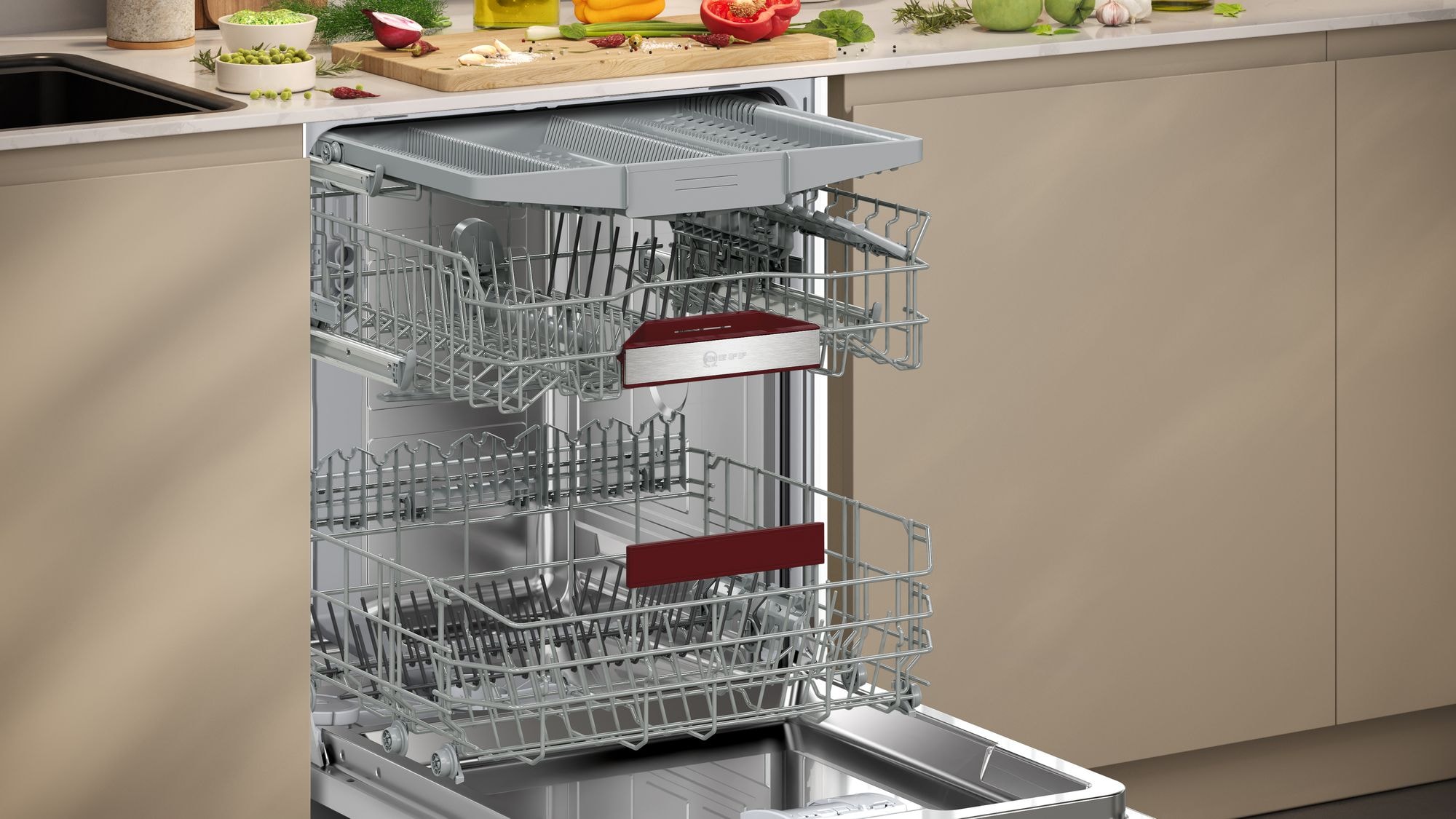 Lave vaisselle tout integrable 60 cm NEFF 14 couverts, Home Connect, Zone Intensive - S255ECX06E Lave vaisselle tout integrable 60 cm NEFF 14 couverts, Home Connect, Zone Intensive - S255ECX06E