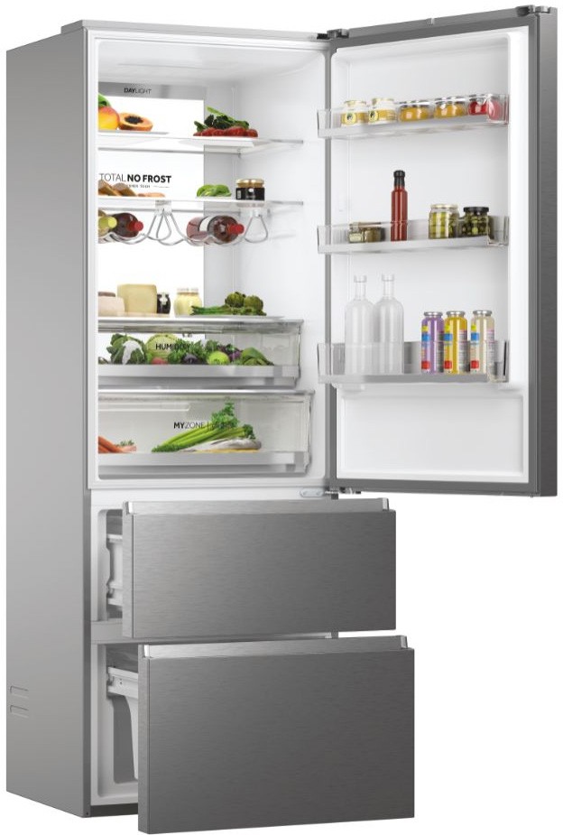 Réfrigérateur congélateur bas HAIER Total No Frost 483L Inox - HTW7720DNMP Réfrigérateur congélateur bas HAIER Total No Frost 483L Inox - HTW7720DNMP