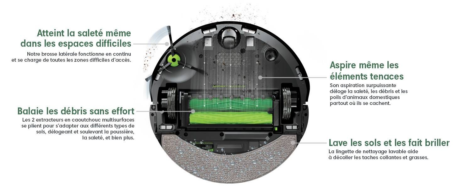 Aspirateur robot IROBOT Laveur Roomba Combo J7 - ROOMBACOMBOJ7 Aspirateur robot IROBOT Laveur Roomba Combo J7 - ROOMBACOMBOJ7