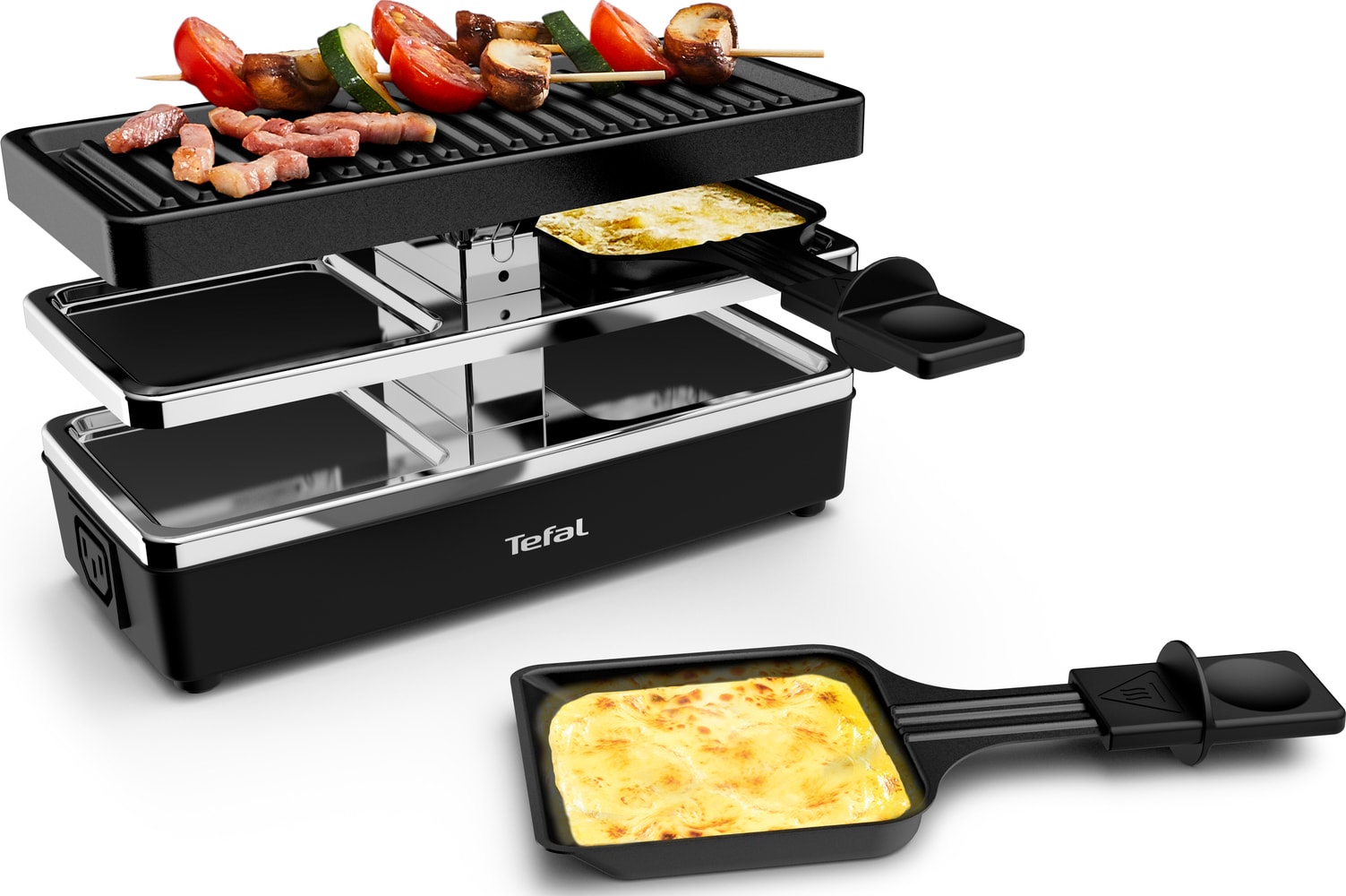 Raclette Multifonction TEFAL 2 personnes 400W Noir - RE230812