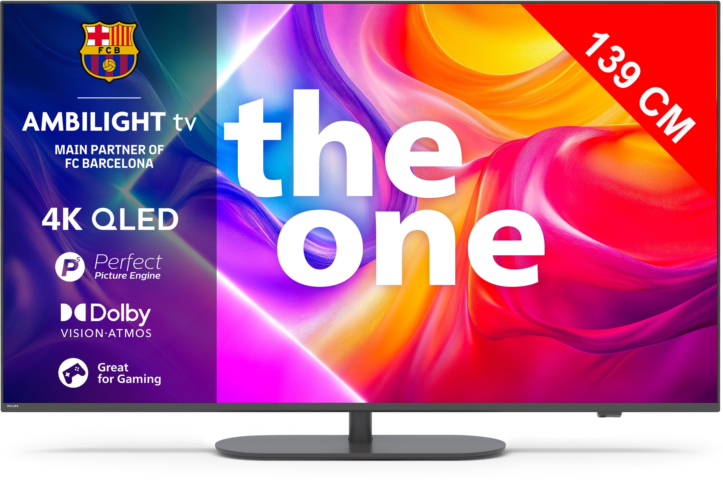 TV QLED 4K 139 cm PHILIPS 55" 4K 144Hz Ambilight Gris 55PUS9000