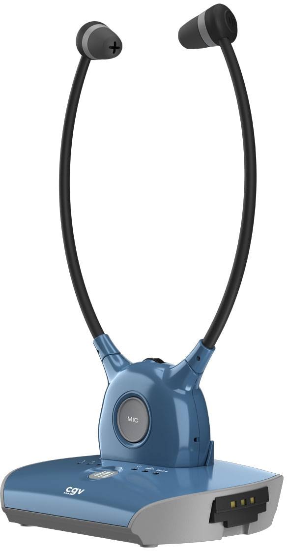 Casque sans fil CGV Stéthoscopique TV Assistant auditif Bleu DOLFIN-SAPHIR