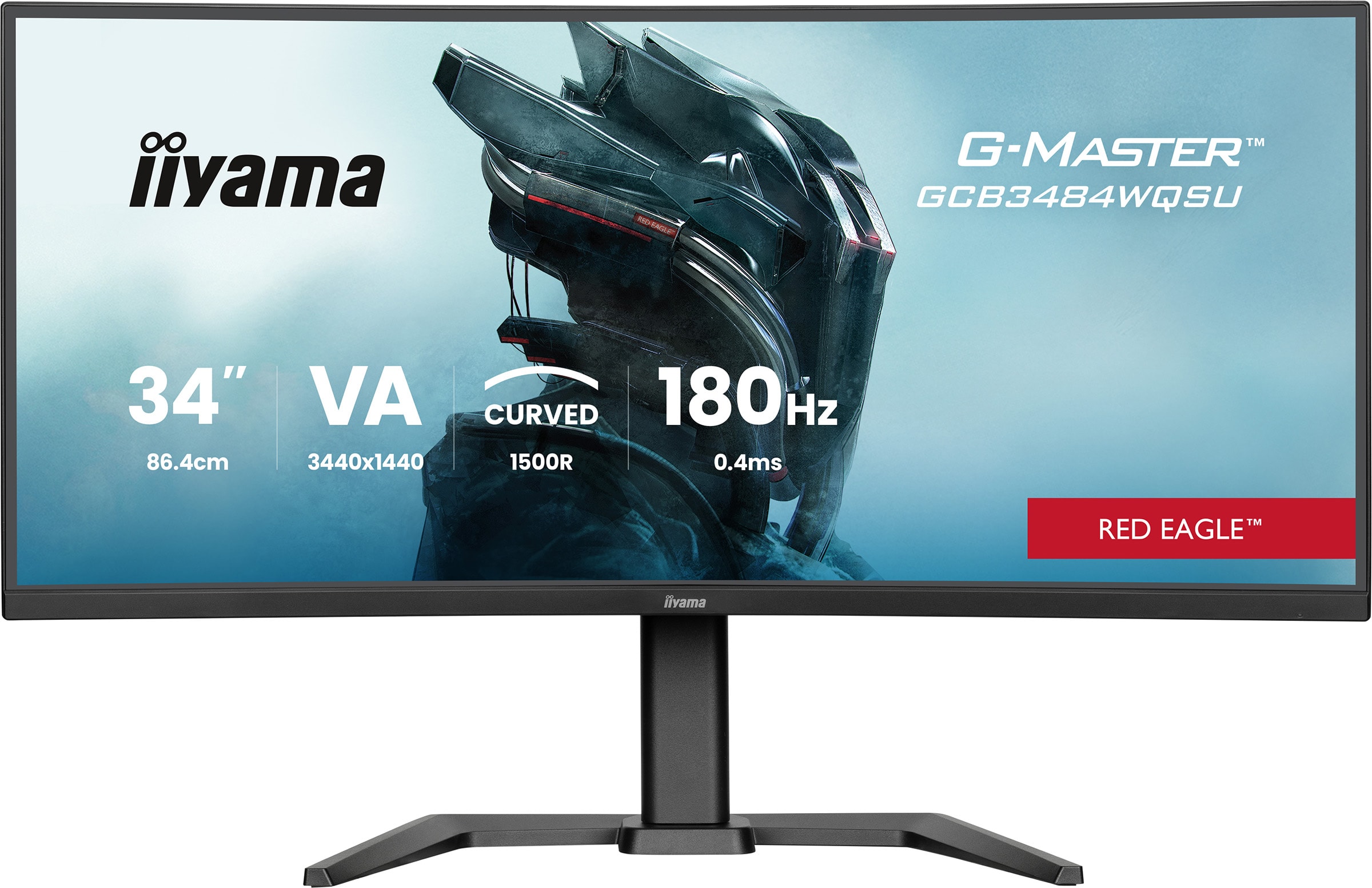 Ecran PC Gamer 34 pouces incurvé IIYAMA 180Hz 0.4ms VA Noir - IIGCB3484WQSUB1