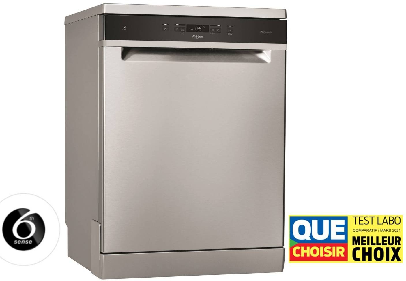 Lave vaisselle 60 cm WHIRLPOOL Natural Dry 14 couverts - WFC3C42PX