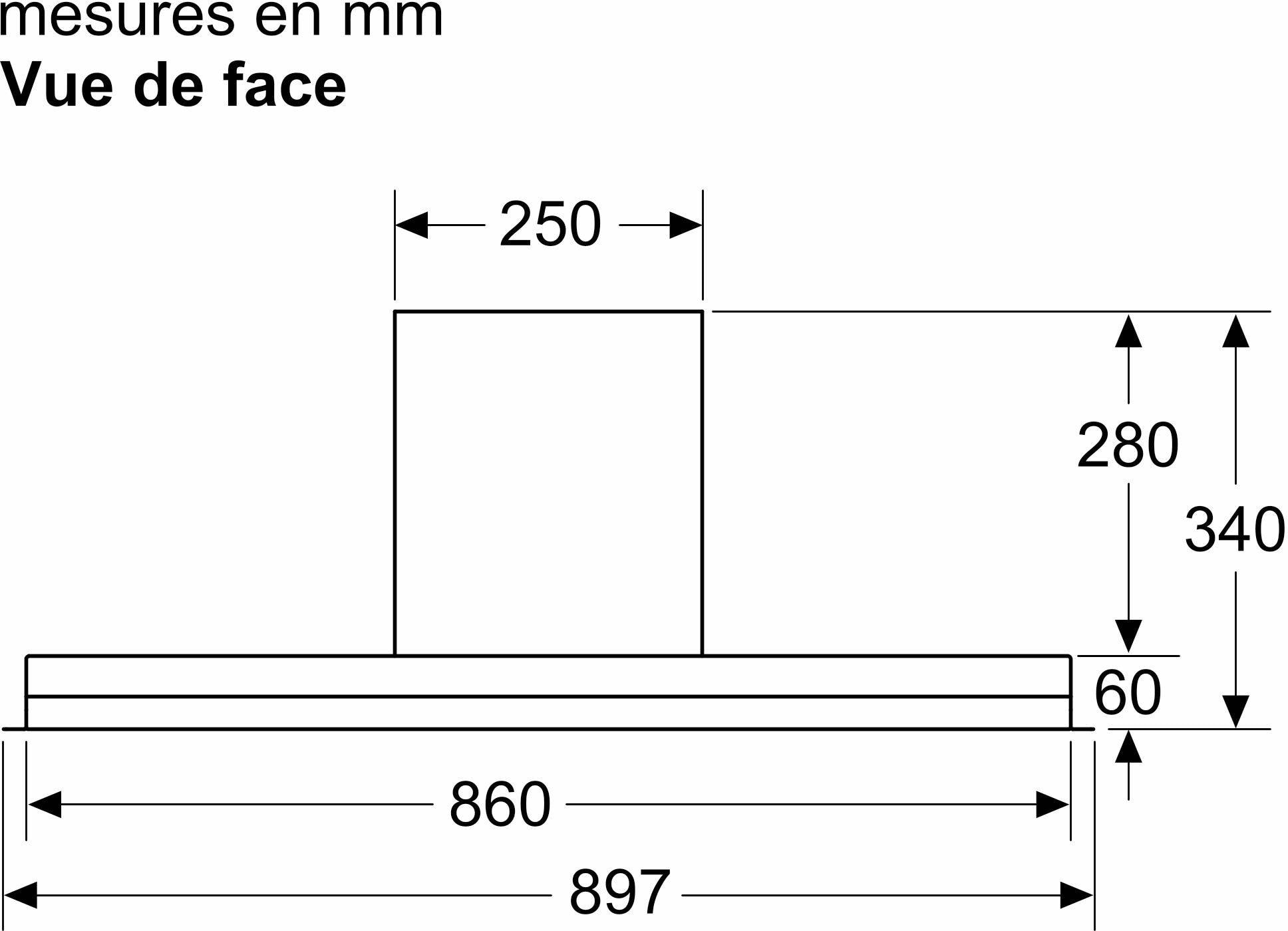 Hotte intégrée NEFF N70, 4 vitesses, 63dB, 90cm, Noir - D95XAM2S0 Hotte intégrée NEFF N70, 4 vitesses, 63dB, 90cm, Noir - D95XAM2S0