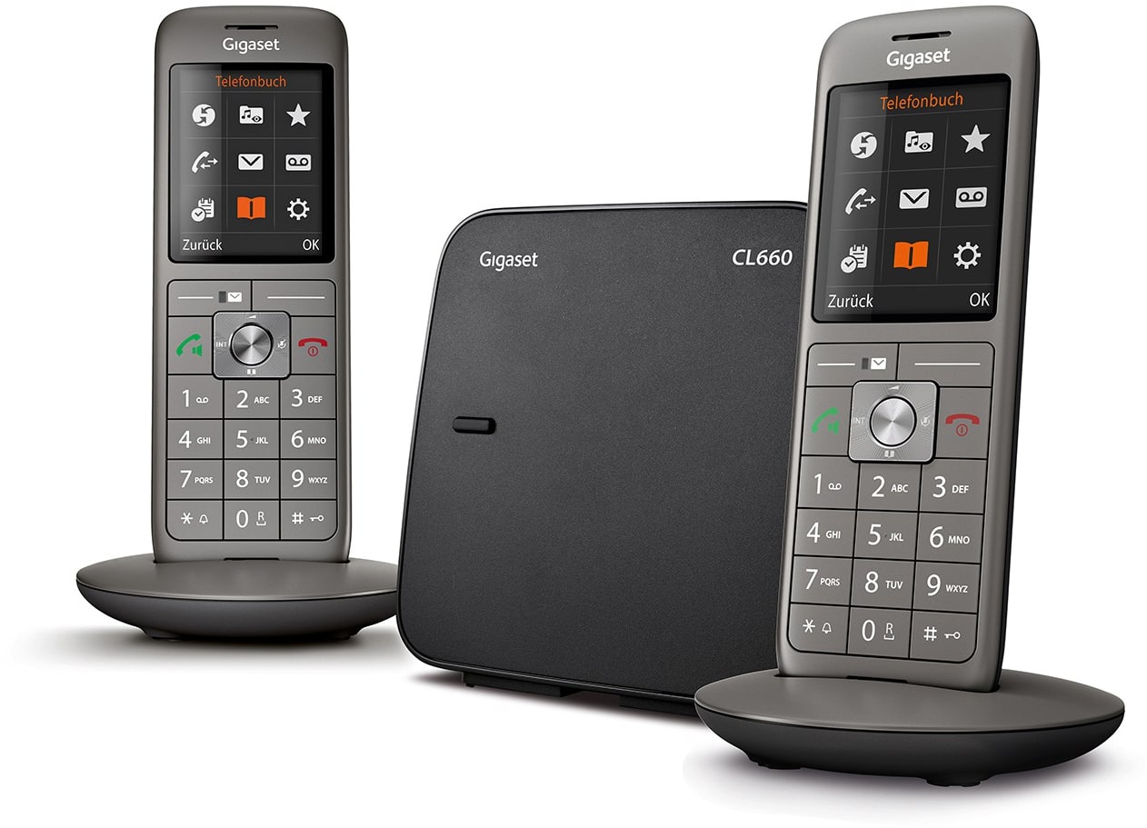 Téléphone sans fil GIGASET 2 combinés Gris anthracite - GIGACL660-DUO