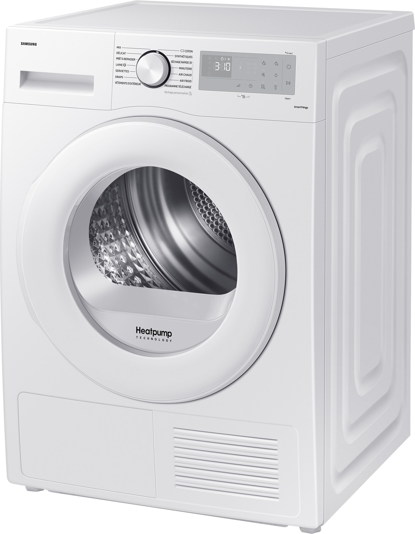 Sèche-linge pompe à chaleur SAMSUNG Optimal Dry 9kg 65 dB Blanc - DV90DG52A0TH
