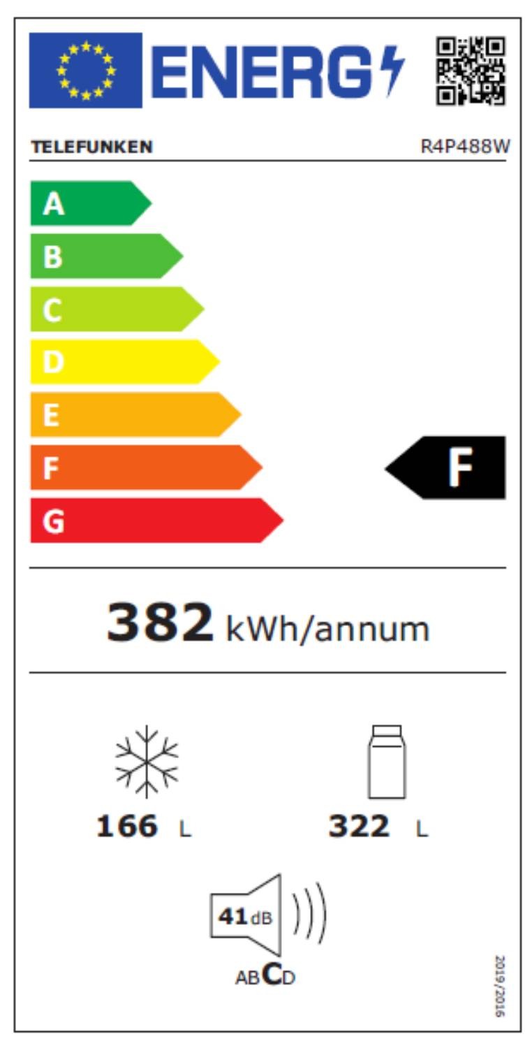 TELEFUNKEN Réfrigérateur 4 portes No Frost Multi-cooling 488L Blanc - R4P488W