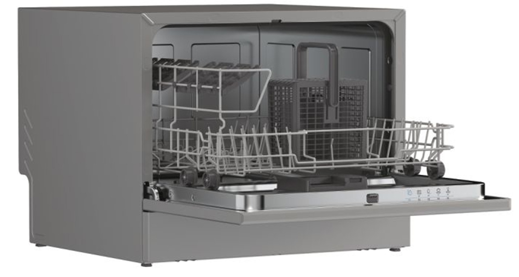 Mini lave vaisselle CANDY , 5 programmes, 6 couverts, Gris - CP6E51LS