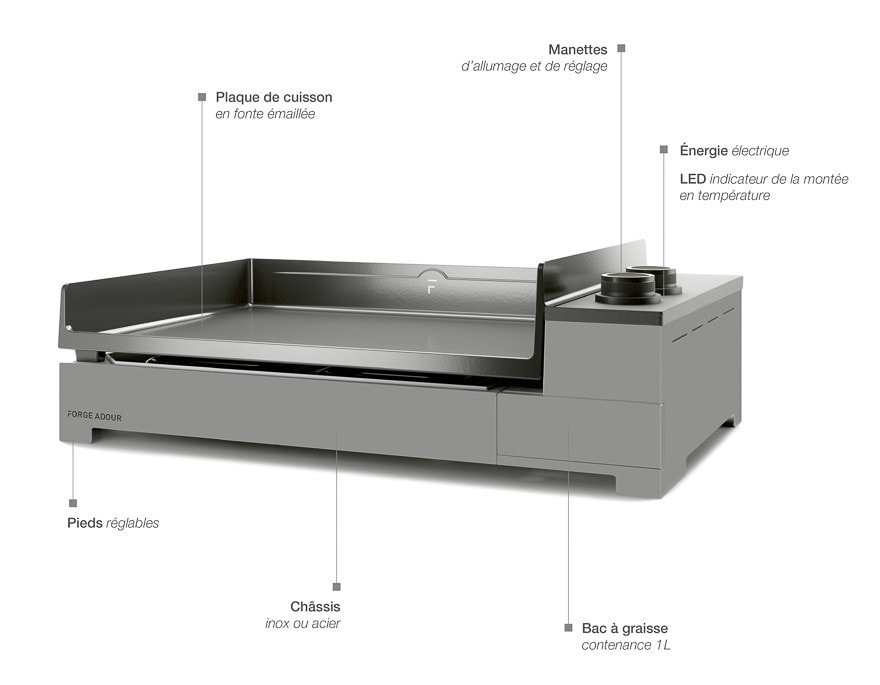 Plancha FORGE ADOUR Premium E60I - PREMIUME60I Plancha FORGE ADOUR Premium E60I - PREMIUME60I