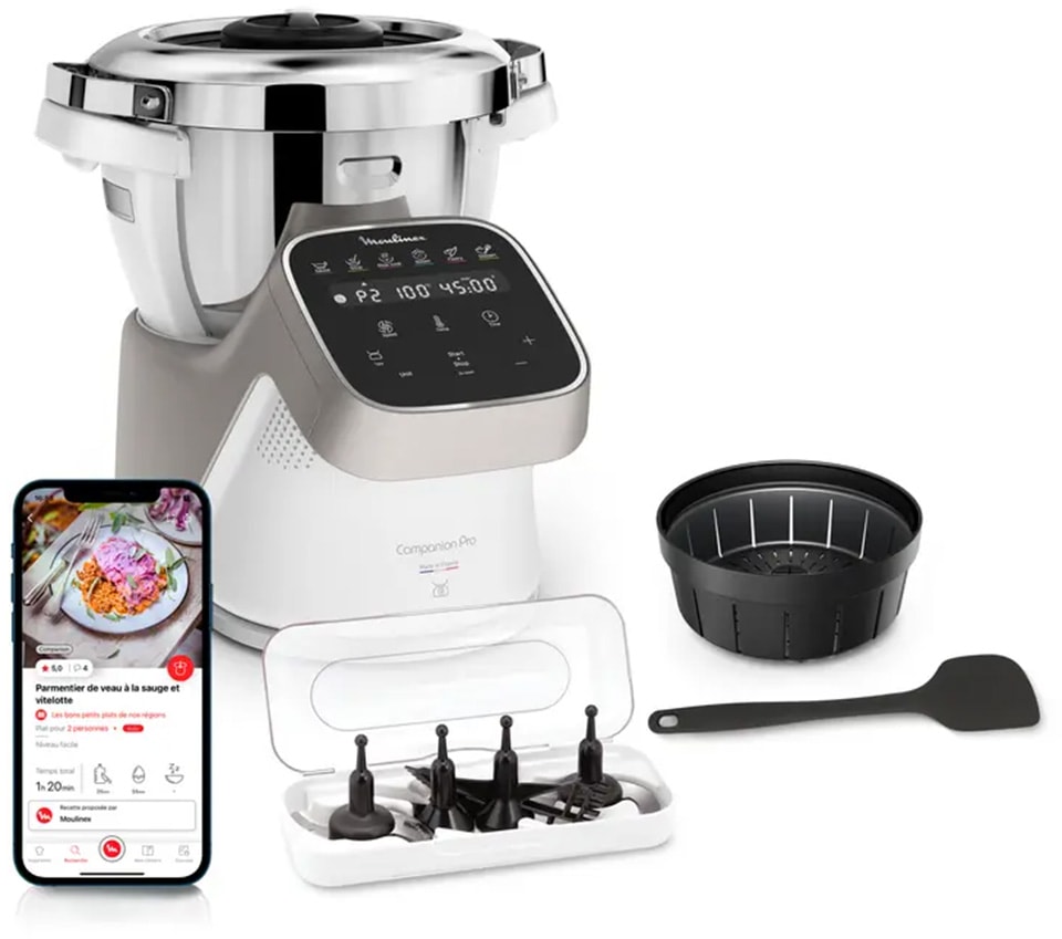 Multicuiseur MOULINEX , Companion Pro, 4.5L, 1550W, Blanc - HF850810 Multicuiseur MOULINEX , Companion Pro, 4.5L, 1550W, Blanc - HF850810