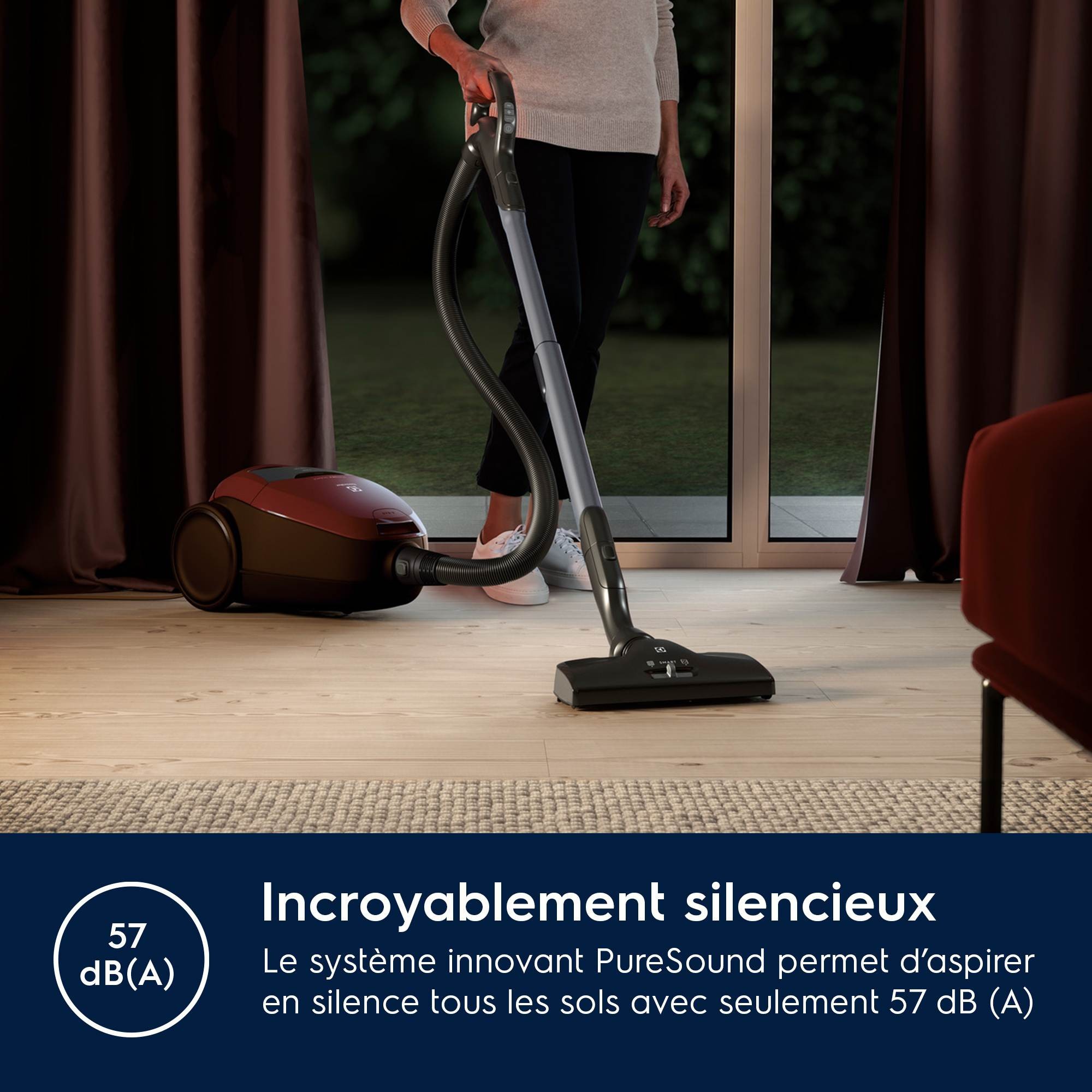 Aspirateur traîneau ELECTROLUX Pure D8, avec sac, 500W, Rouge - PD82ANIMA Aspirateur traîneau ELECTROLUX Pure D8, avec sac, 500W, Rouge - PD82ANIMA