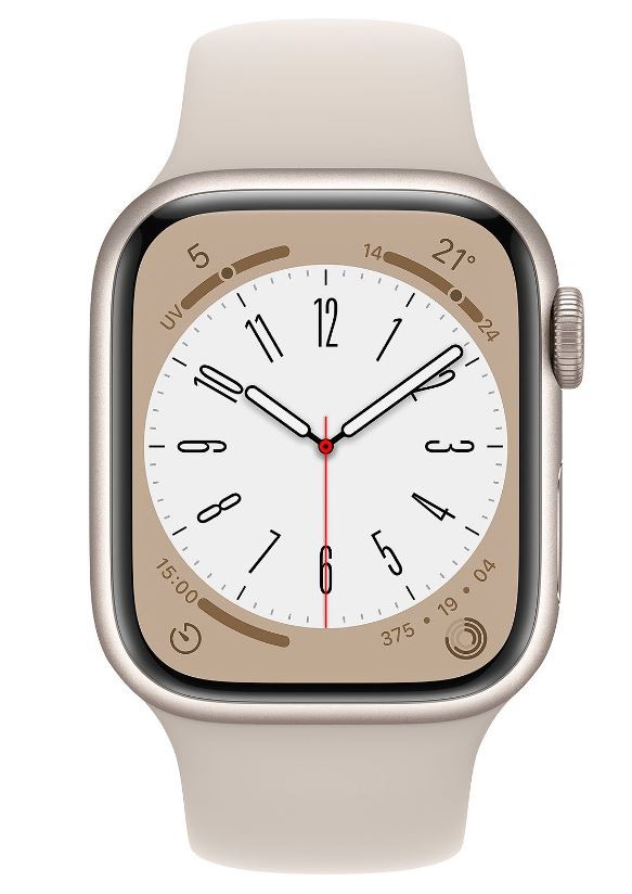 APPLE Montre connectée Apple Watch Série 8 GPS 41mm Aluminium Lumière Stellaire  WATCH8-MNP63NF