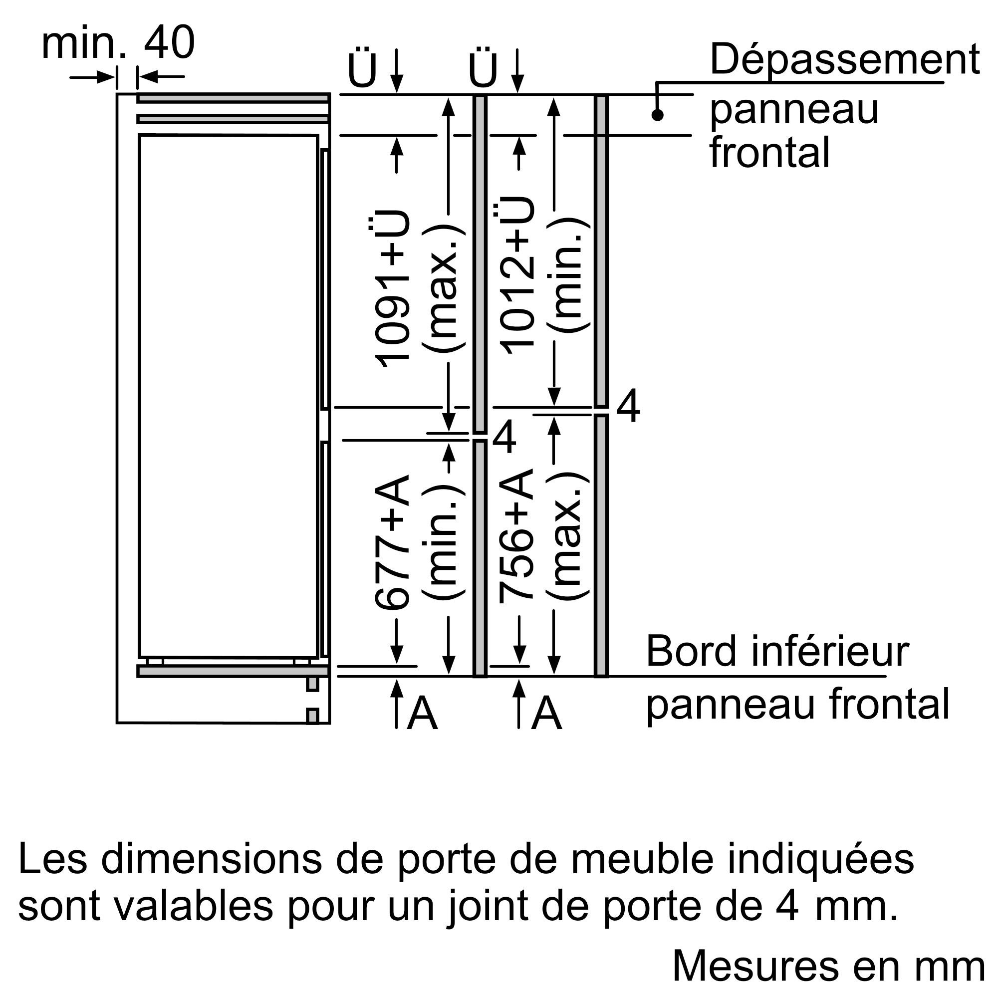 Réfrigérateur congélateur encastrable NEFF Froid Low Frost / Eco Air Flow 183L - KI5861SE0 Réfrigérateur congélateur encastrable NEFF Froid Low Frost / Eco Air Flow 183L - KI5861SE0