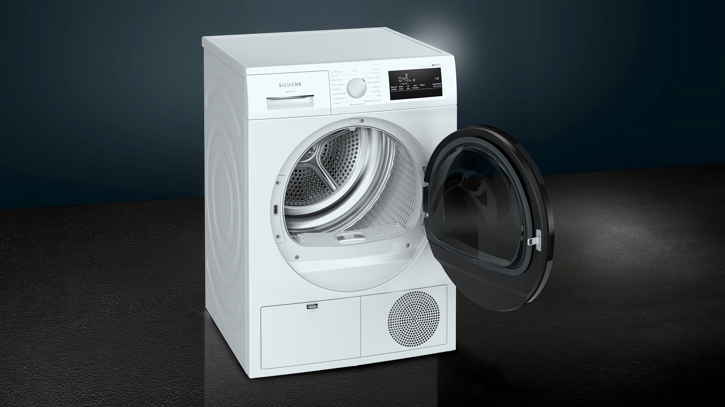 SIEMENS Sèche linge Condensation iQ300 AutoDry 8kg Blanc - WT45HV14FR