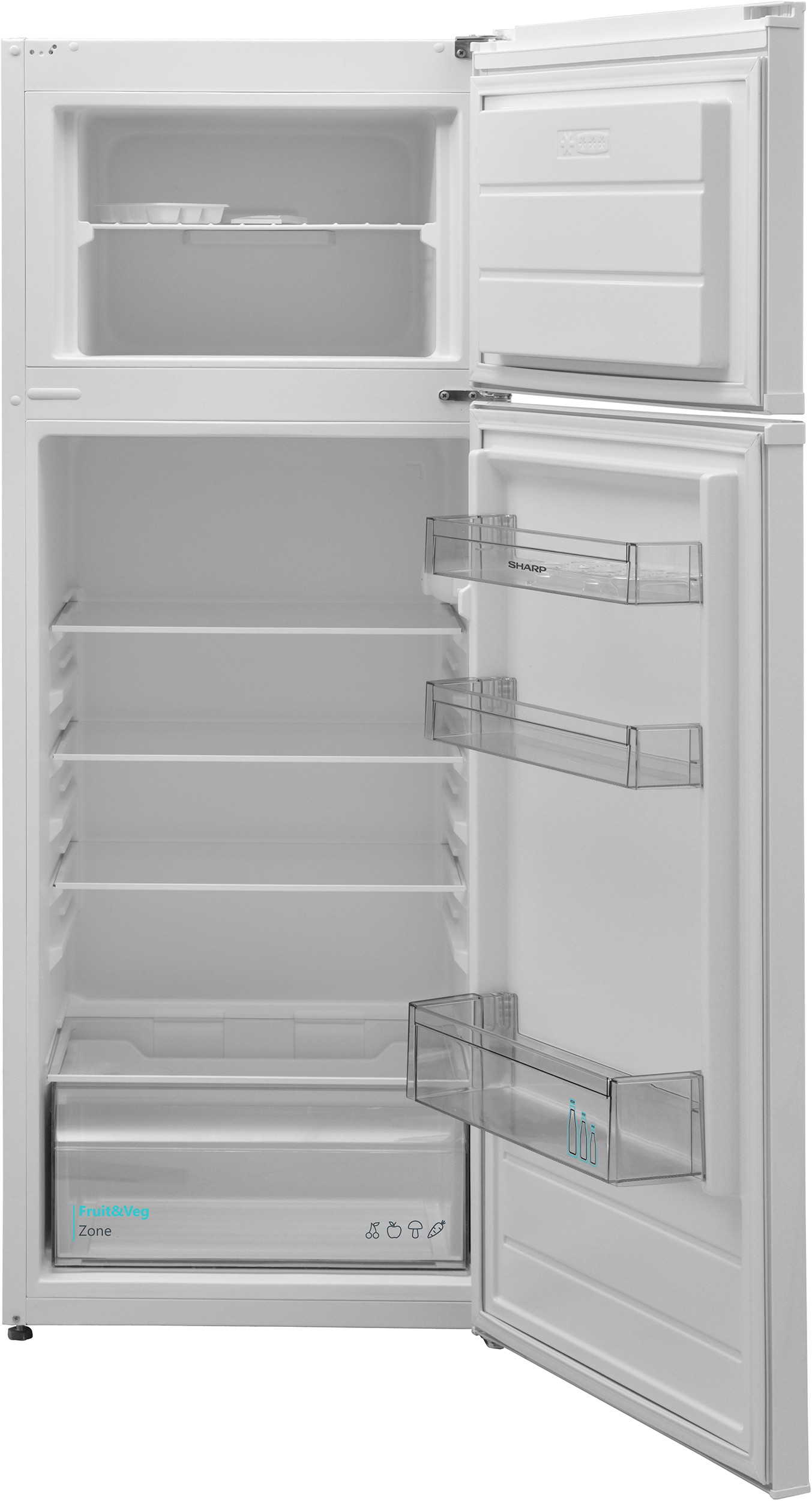 Réfrigérateur congélateur haut SHARP NanoFrost 213L Blanc - SJTB01ITXWF