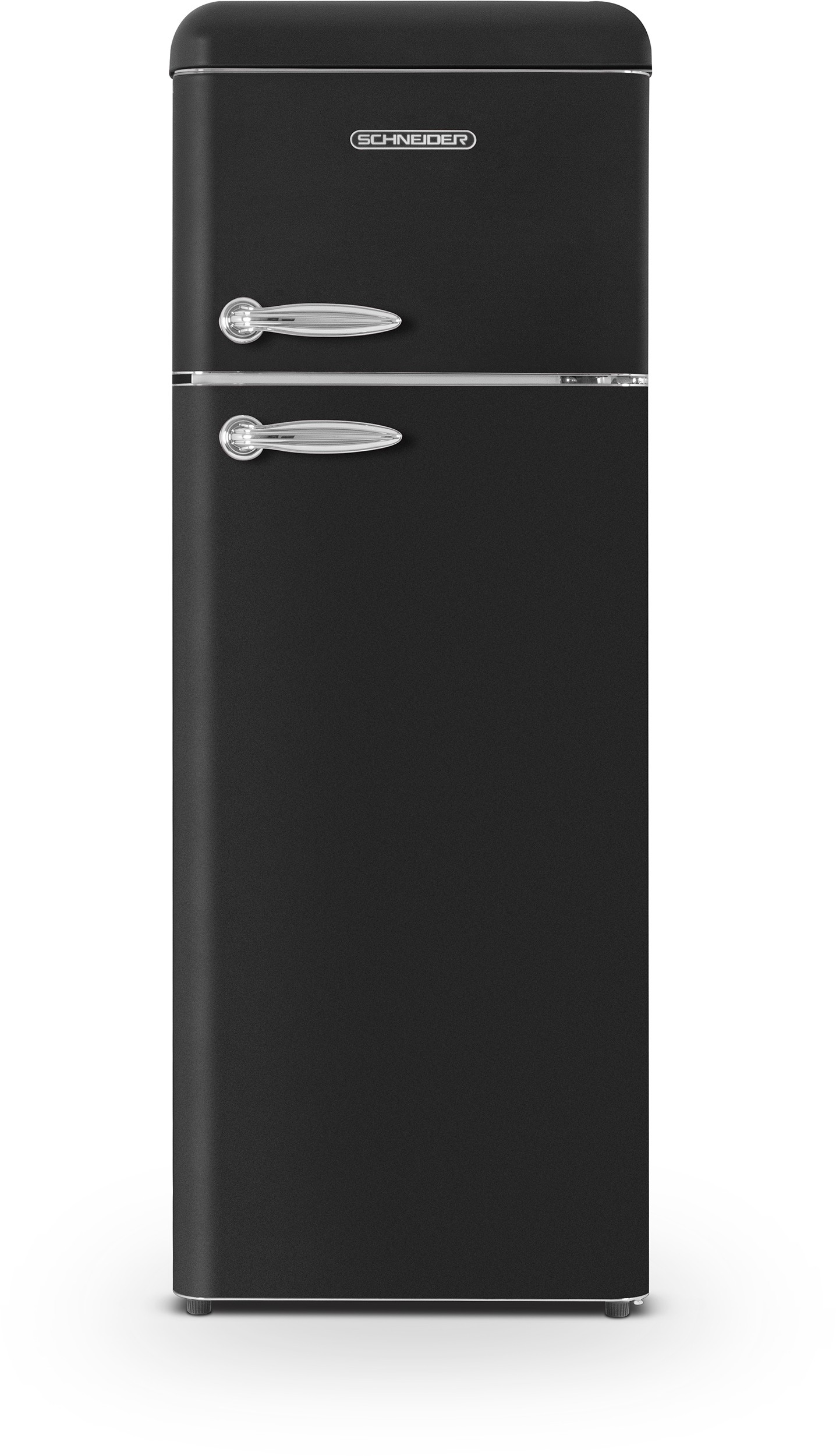 SCHNEIDER Réfrigérateur congélateur haut Vintage combiné  206 L Noir mat - SCDD208VB