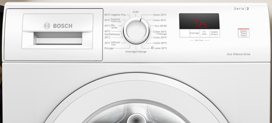 Lave linge Frontal BOSCH Moteur Eco Silence Drive 7kg - WGE02406FR