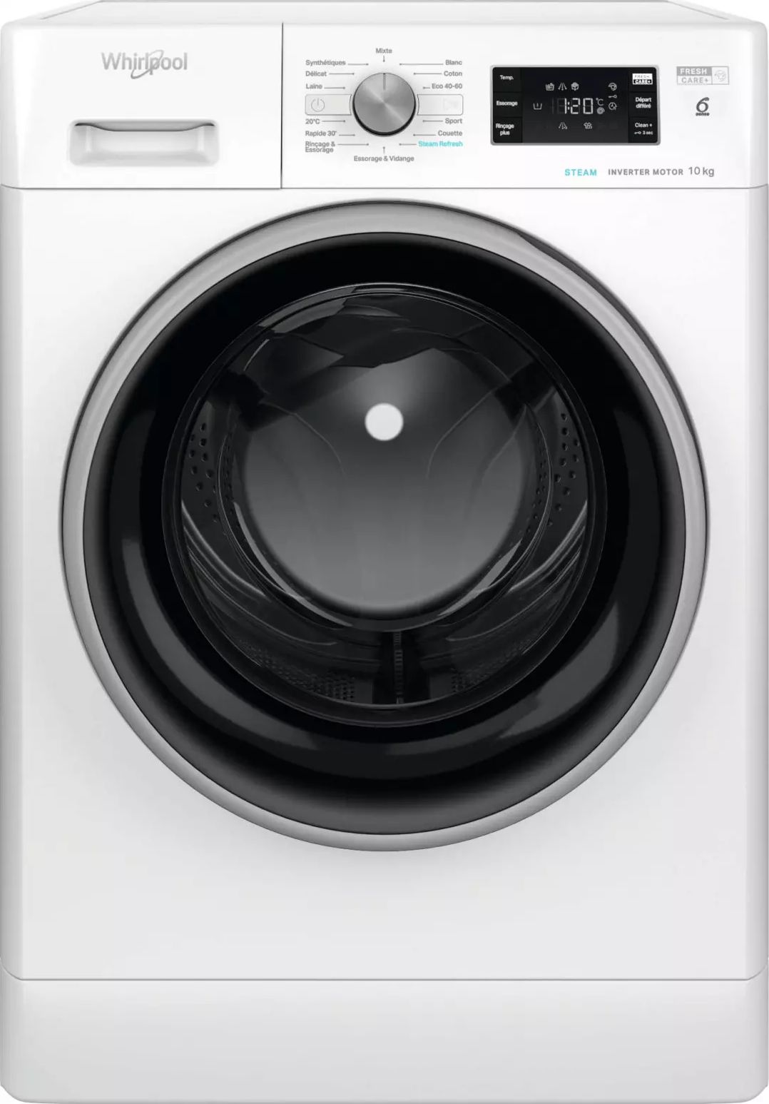 Lave linge Frontal WHIRLPOOL 10kg 1400trs/min Blanc FFBD10469BSVFR