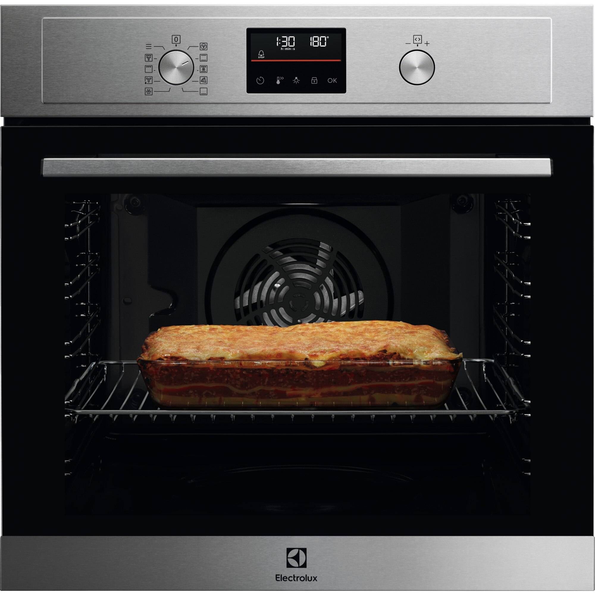 Four encastrable pyrolyse ELECTROLUX Chaleur tournante 72 L Inox EBF4P46X