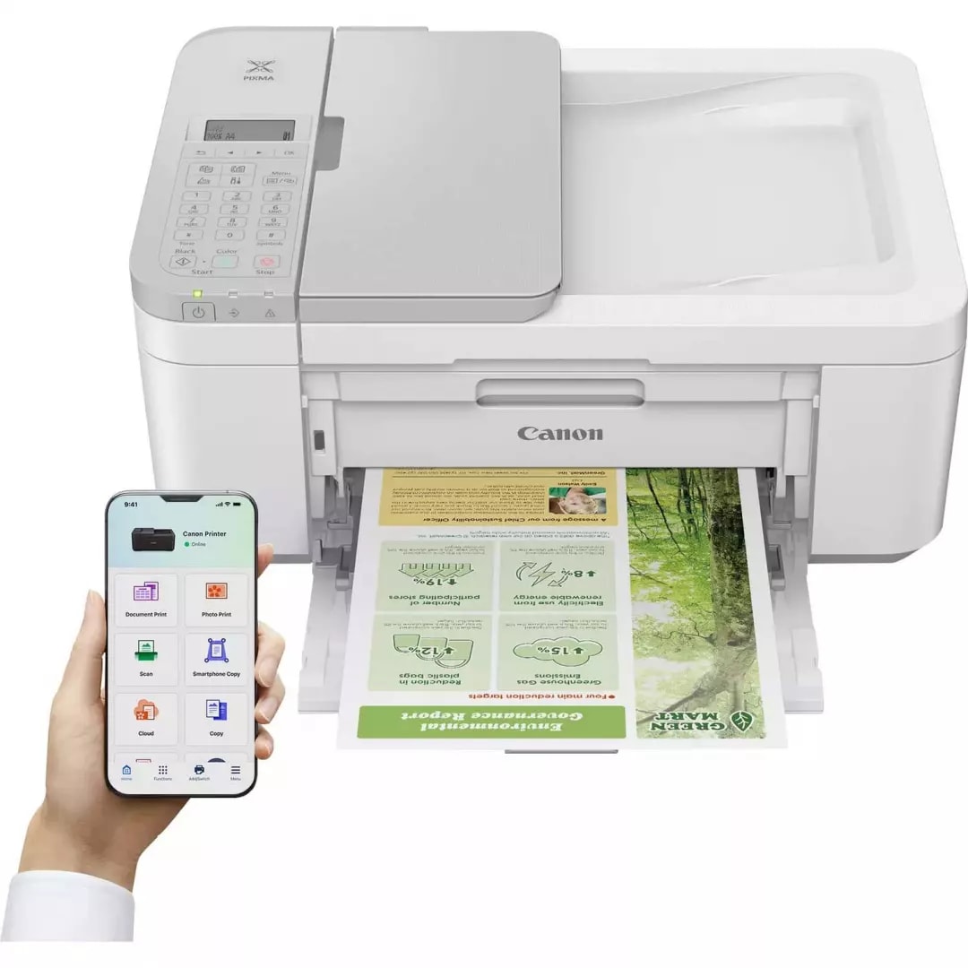 Imprimante multifonction jet d'encre CANON Recto-Verso CAD Fax Wi-Fi Blanc - TR4756I